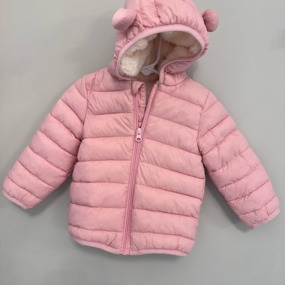 Pink Hooded Puffer Jacket for Baby Girl 12-18m